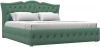 123594 Кровать интерьерная Герда 180 (Зеленый/Рогожка) Лига Диванов арт.123594
