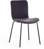 19677 Обеденный стул Tetchair GILLIAN (Металл,Вельвет/Серый,Черный)