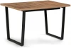 489638 Стол раскладной Notta Лота Лофт 120 25 мм черный матовый / дуб делано темный 489638