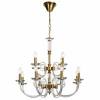 1050/03/12P Подвесная люстра ярусная Stilfort Glass 1050/03/12P (220V, хрусталь, на цепи, свеча)