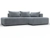 134807 Диван угловой Лига-103 НПБ угол правый (ДСП,Брус,Фанера,Велюр/Серый) Лига Диванов 134807