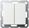G3014W Выключатель двухклавишный перекрестный (белый глянцевый) Jasmart G-Classic G3014W