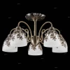 75040-5C ANTIQUE Люстра потолочная Natali Kovaltseva Salamanca, 5 плафонов, бронза с белым и прозрачным