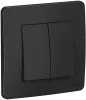 BLNVS106606 Выключатель встраиваемый двухклавишный (антрацит) Systeme Electric Blanca BLNVS106606