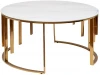GY-10006 GY-10006 Стол журнальный мрам.стекло/золото d90*43см Garda Decor