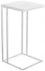 RF 0356 Придиванный столик Loft 35x35см, белый мрамор с белыми ножками Bradex Home RF 0356