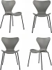 FR 0422K Комплект из 4-х стульев Bradex Home Seven Style серый с черными ножками (FR 0422K)