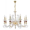 CATARINA SP8 GOLD/TRANSPARENT-COGNAC Подвесная люстра Crystal Lux Catarina SP8 GOLD/TRANSPARENT-COGNAC
