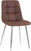 7094-LML ALEX, цвет сиденья коричневая микрофибра (PK-03), цвет основания хромированная сталь Стул обеденный ALEX (хром ножки, коричневая микрофибра (PK-03))
