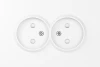DS22603 Накладка для розетки 2-й без заземления, со шторками 16A 250 В~, глянцевый белый Donel S08 DS22603