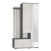 00-00258489 Прихожая БТС Лира ПР-04, Графит, Дуб крафт белый