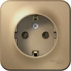 BLNRA010114 Розетка накладная с заземлением (титан) Systeme Electric Blanca BLNRA010114