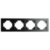 50024 Рамка на 4 поста (черный) Stekker Катрин 50024