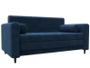 129761 Диван прямой Лига-070 (ЛДСП,Брус,Фанера/Дерево/Велюр/Синий) Лига Диванов 129761