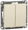 VS510-252-2-86 Выключатель встраиваемый двухклавишный (слоновая кость) Systeme Electric W59 VS510-252-2-86
