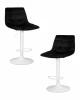 LM-5017-N_W-M_V-MJ9-101 Набор 2 шт стул барный DOBRIN TAILOR WHITE (черный велюр (MJ9-101))