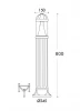 D15.554.000.BXD1L Наземный фонарь Fumagalli Sauro D15.554.000.BXD1L