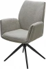 626M05492 Стул M-City YOZEF 360 град. поворот. KN01-04 Светло-серый, ткань / Черный