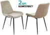 KF-6/LT21_2 Стул для кухни Бюрократ KF-6_2 комплект 2шт песочный Light 21 металл черный на ножках (KF-6/LT21_2)