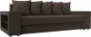 122599L Диван прямой Дубай полки слева (Коричневый/Рогожка) Лига Диванов арт.122599L