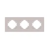 EP3CM Рамка 3-постовая кашемир матовый Kollinger Eleganz Plex EP3CM