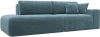 121340 Диван прямой Лига-036 НПБ Модерн подлокотник справа (Бирюзовый/Велюр) Лига Диванов арт.121340