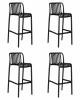 LMZL-PP777-N_P-B-03 Набор 4 шт стул барный DOBRIN CHLOE BAR (черный)