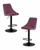 LM-5021-N_B-M_V-MJ9-52 Набор 2 шт стул барный DOBRIN JOSEPH BLACK (пудрово-сиреневый велюр (MJ9-52))