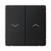 GAL001019 Выключатель жалюзи двухклавишный (карбон) Systeme Electric GAL001019