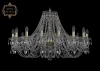 11.11.16.360.Gd.Sp Подвесная большая люстра Art Classic 11.11 11.11.16.360.Gd.Sp (220V, хрусталь, на цепи, подсвечник, свеча)