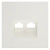 VLS001413 Накладка для розетки компьютерной двойной RJ45+RJ45 кат.6 (хлопок) Voltum S70 VLS001413