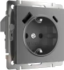 W1171764 Розетка с заземлением,шторками и USB Type A+С (графит матовый) Werkel W1171764 (a063106)