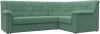 123441 Диван угловой Карелия правый угол (Зеленый/Рогожка) Лига Диванов арт.123441