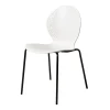 FR 1064 Стул Wave белый с черными ножками FR 1064