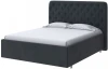 2022487 PROxSON Кровать Classic Large (Ткань: Велюр Teddy Древесный уголь) 180x190