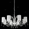 ELISA WHITE SP8 Люстра подвесная Crystal Lux Elisa, 8 плафонов, белый с прозрачным