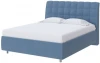1922201 PROxSON Кровать Volumo без основания (Ткань: Рогожка Тетра Голубой) 120x190