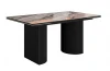 00-00085053 Стол IKD160 керамика Venetian Brown Light глянец, подстолье черное, опоры черные (2уп.) Dikline 00-00085053