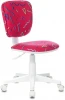 CH-W204NX/STICK-PK Кресло детское Бюрократ CH-W204NX малиновый Sticks 05 крестовина пластик пластик белый