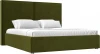 120535 Кровать интерьерная Аура 180 (Зеленый/Микровельвет) Лига Диванов арт.120535
