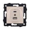 REA-037GD Розетка USB A+C 20W золотой Kollinger REA-037GD для Aspekt, Eleganz, Reflex