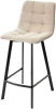461MC05893 Полубарный стул CHILLI-QB SQUARE бежевый #5, велюр/ черный каркас (H=66cm) М-City (арт.461MC05893)