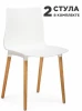 589905 Обеденный стул Woodville Кобе (Массив дерева, Пластик) арт.589905