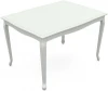100373 Стол Кабриоль, Эмаль белая/Патина серебро, Аврора