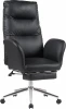 УТ000040808 Кресло руководителя TopChairs Solid с оттоманкой черный арт.УТ000040808