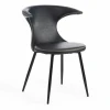 15164 Стул FLAIR (mod. 9020) серый 22/черный (экокожа/металл)