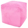 3912601 Пуфик Dreambag Куб Розовый Микровельвет (Классический) 3912601