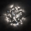 PST100BLW-11-1W Гирлянда Нить 10м Белая с Мерцанием Белого Диода 24В, 100 LED, Провод Черный ПВХ, IP54