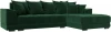 121108 Диван угловой НордСтар правый угол (Зеленый/Велюр) Лига Диванов арт.121108