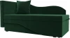 126118L Кушетка Гармония левая (Зеленый/Велюр) Лига Диванов арт.126118L